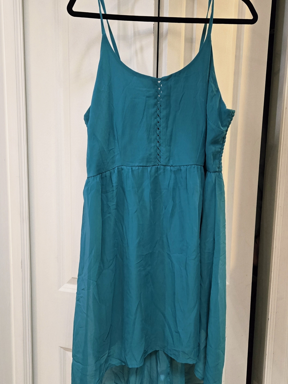 Teal High-Low Summer Dress